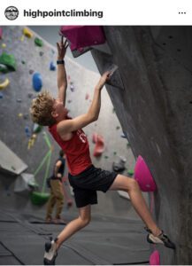 Instagram post from High Point climbing gymy