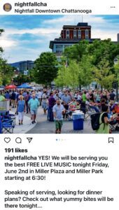 A large group of people are shown in a photo of a music festival in Chattanooga, Tennessee