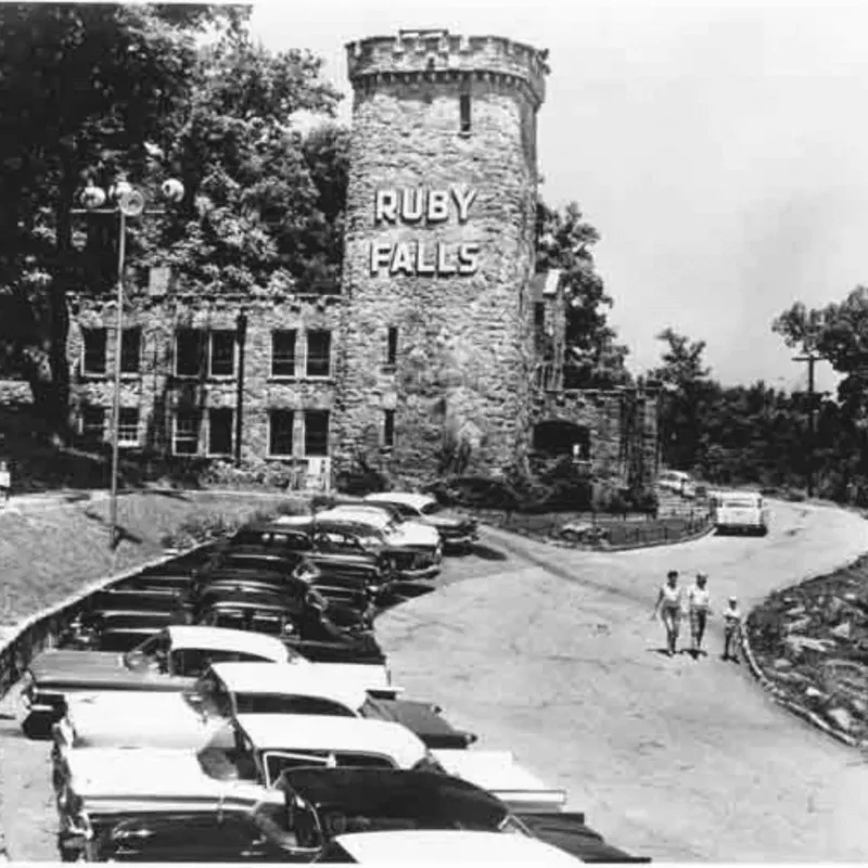 Limestone castle at Ruby Falls 